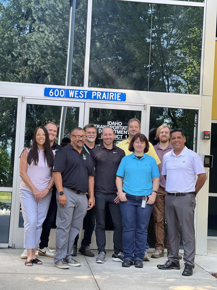 ITS Staff along ITD staff in ITD's North Idaho's District office