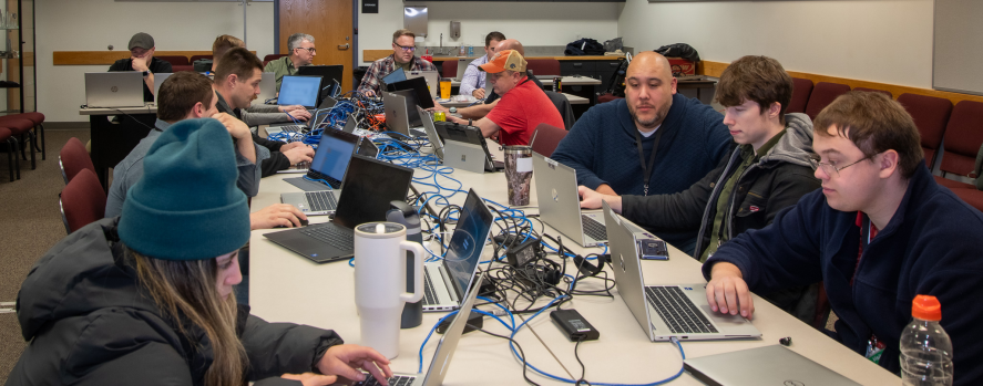 ITS staff at Idaho State Police conducting a cybersecurity assessment