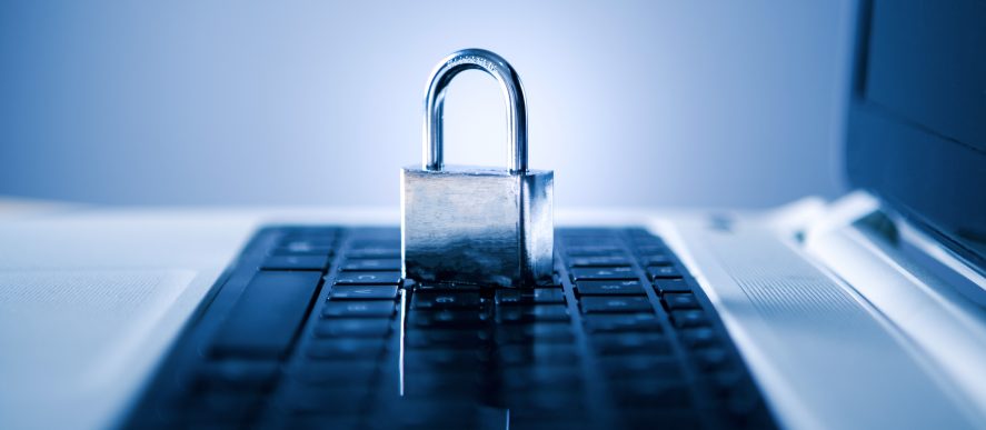 Internet and computer security concept.