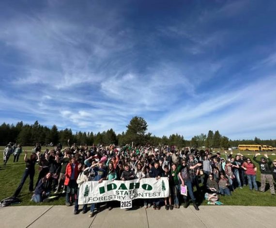 Group photo of the 2025 Idaho State Forestry Contest participants