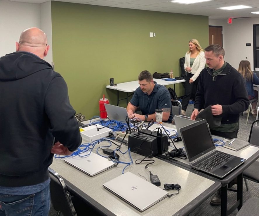 Cyber Idaho participants conducting a cyber assessment in Washington County, Idaho