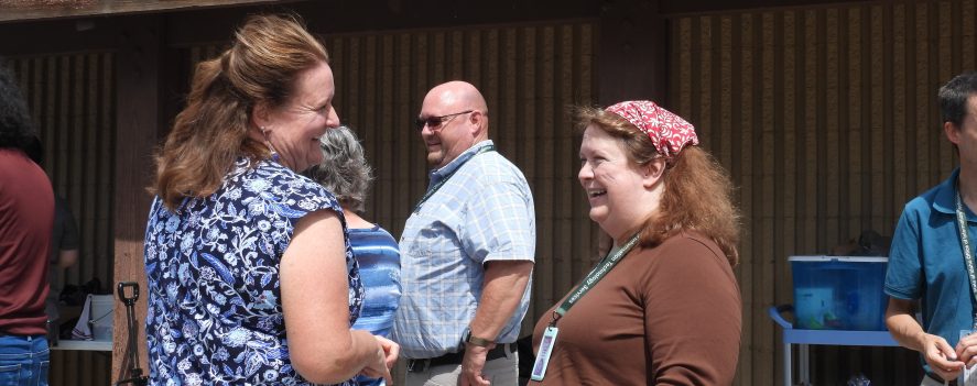Employees at all staff bbq