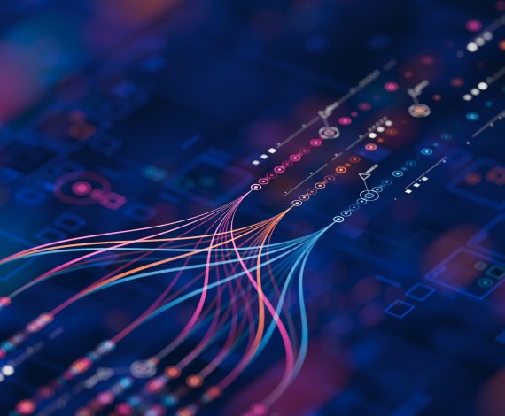 Adobe Stock Image showing lights representing cyber connections