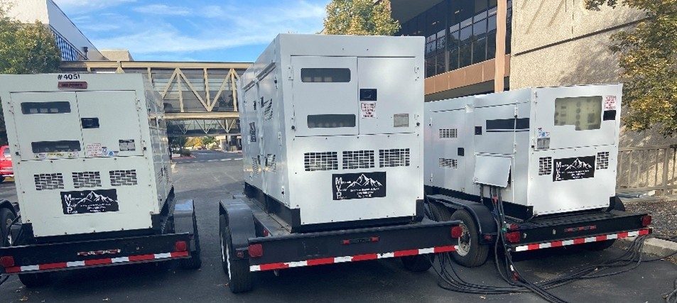 Temporary power generators