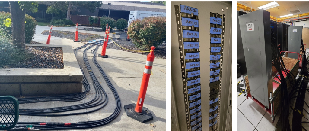 Temporary power distribution panels and distribution