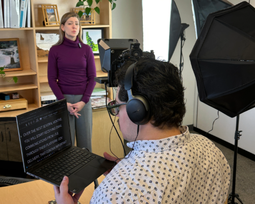 Sergio Garibay conducting a video shoot for DHW