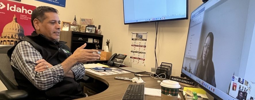 ITS CIO conducting an interview with Gov Tech