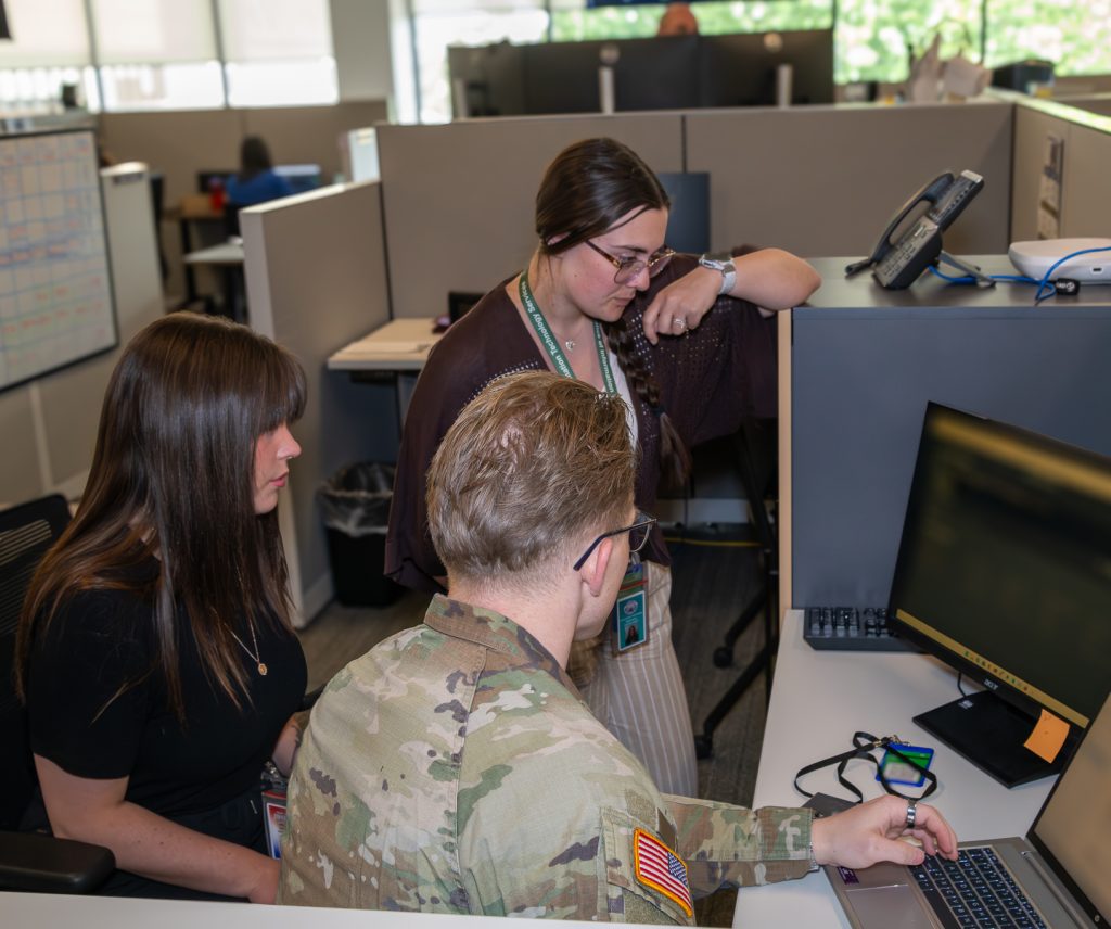 Cyber Discovery participants working together