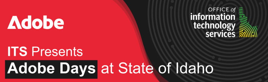 Banner with Adobes logo and ITS logo