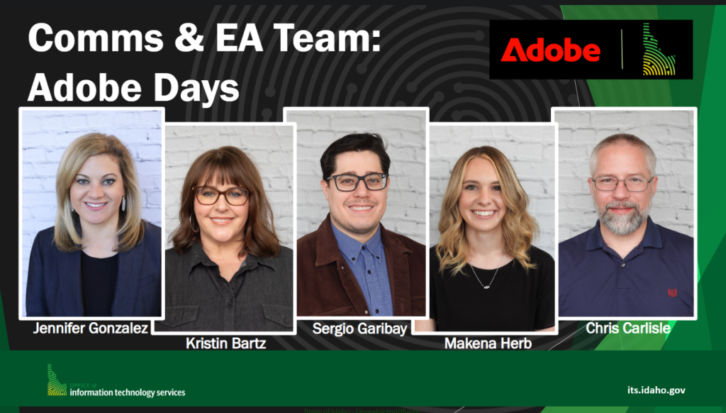 Comms & EA Team adobe days banner